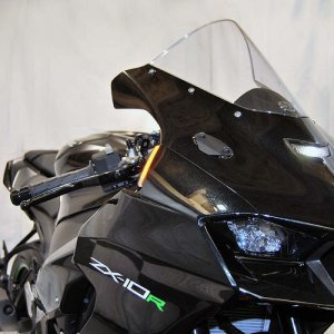 Kawasaki ZX-10R Turn Signal - Front - New Rage Cycles - LED - Black - `20-`27